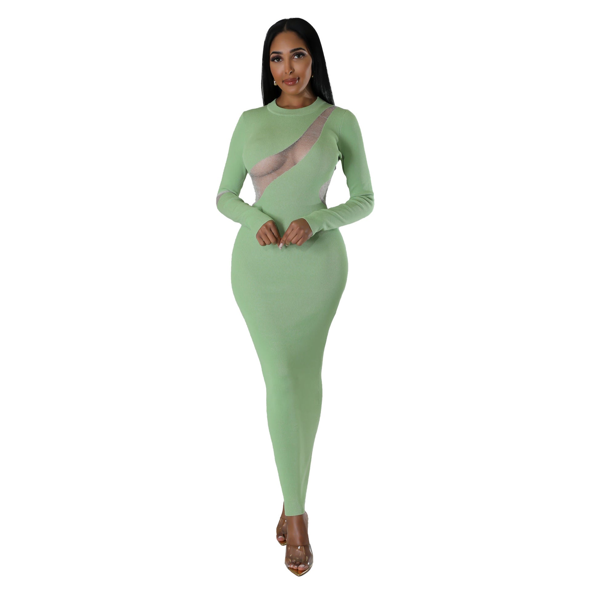 Sexy Slim-fit Sheath Mesh Dress