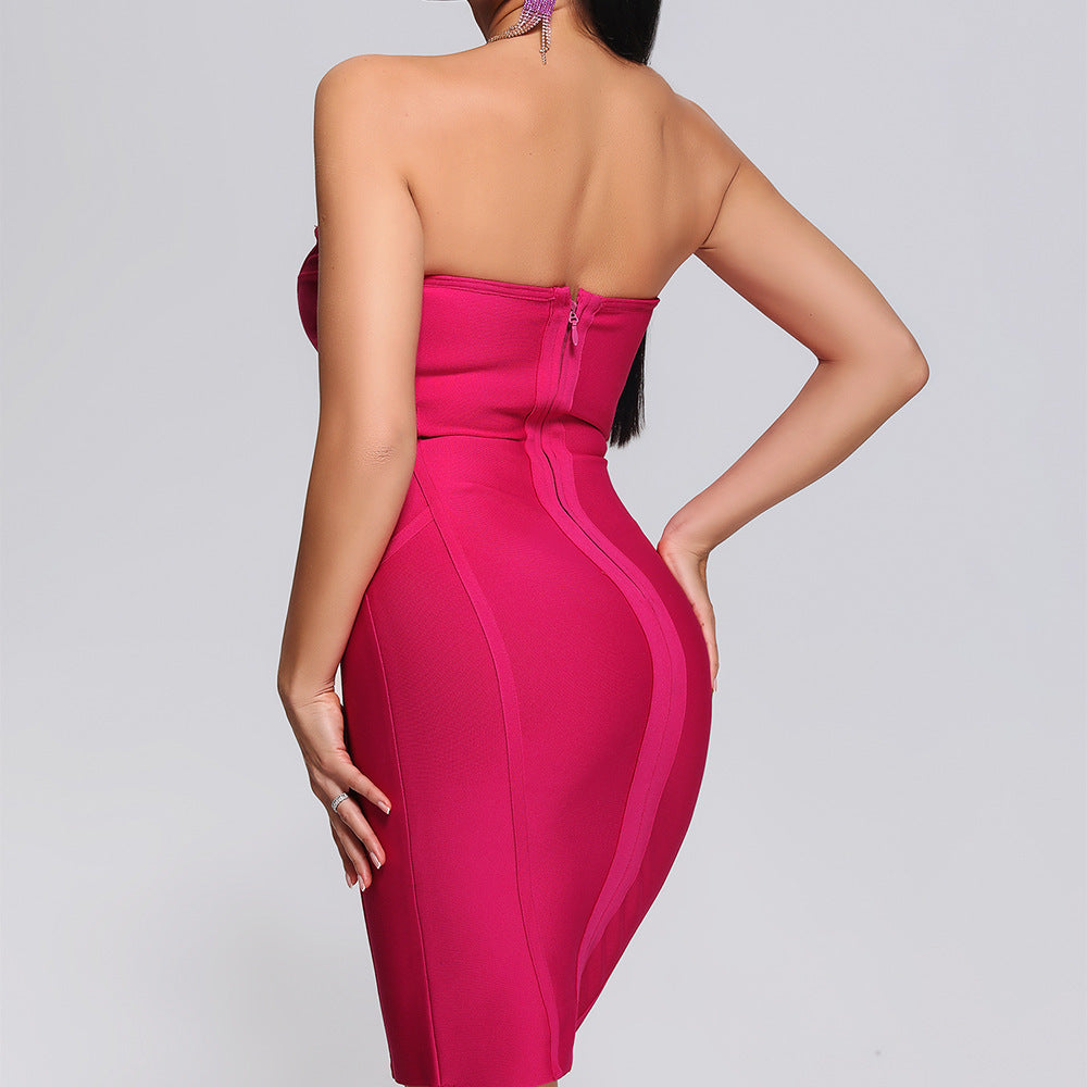 Elegant Slim Bandage One-piece Dress For Women