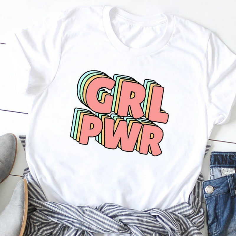 European And American Suffragette Round Neck Short-sleeved T-shirt