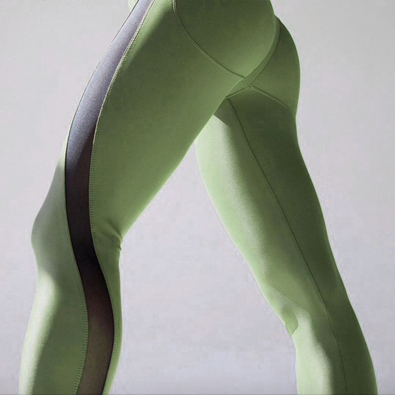 New Cross-border Yoga Pants Yiwu Foreign Trade Quick-drying Mesh Stitching