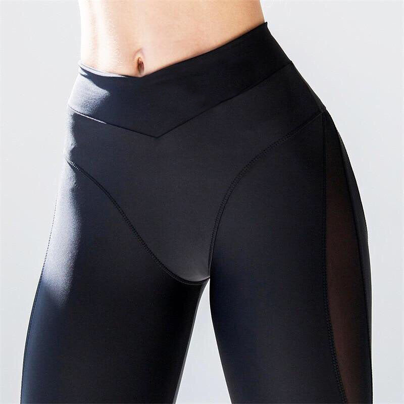 New Cross-border Yoga Pants Yiwu Foreign Trade Quick-drying Mesh Stitching