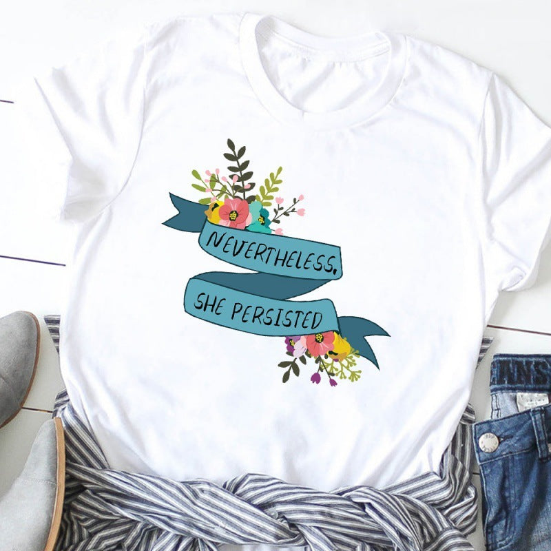 European And American Suffragette Round Neck Short-sleeved T-shirt