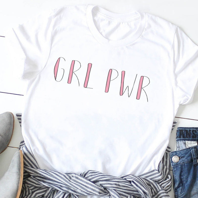 European And American Suffragette Round Neck Short-sleeved T-shirt