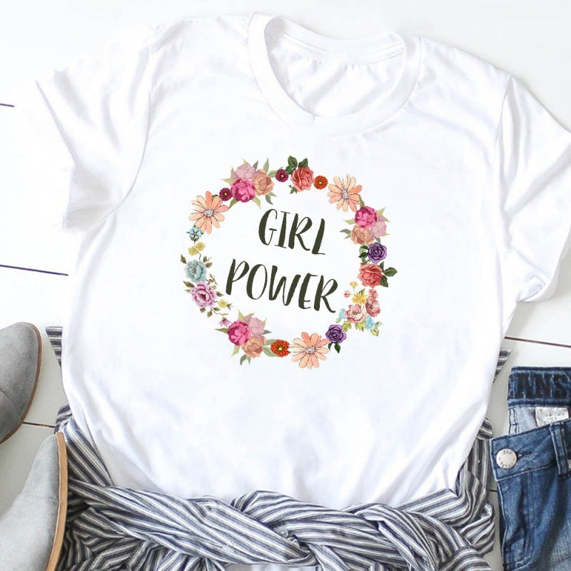 European And American Suffragette Round Neck Short-sleeved T-shirt