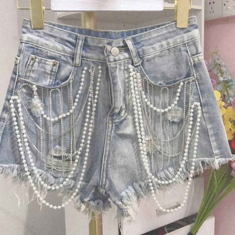 Summer New Women's Industrial Jeans Shorts