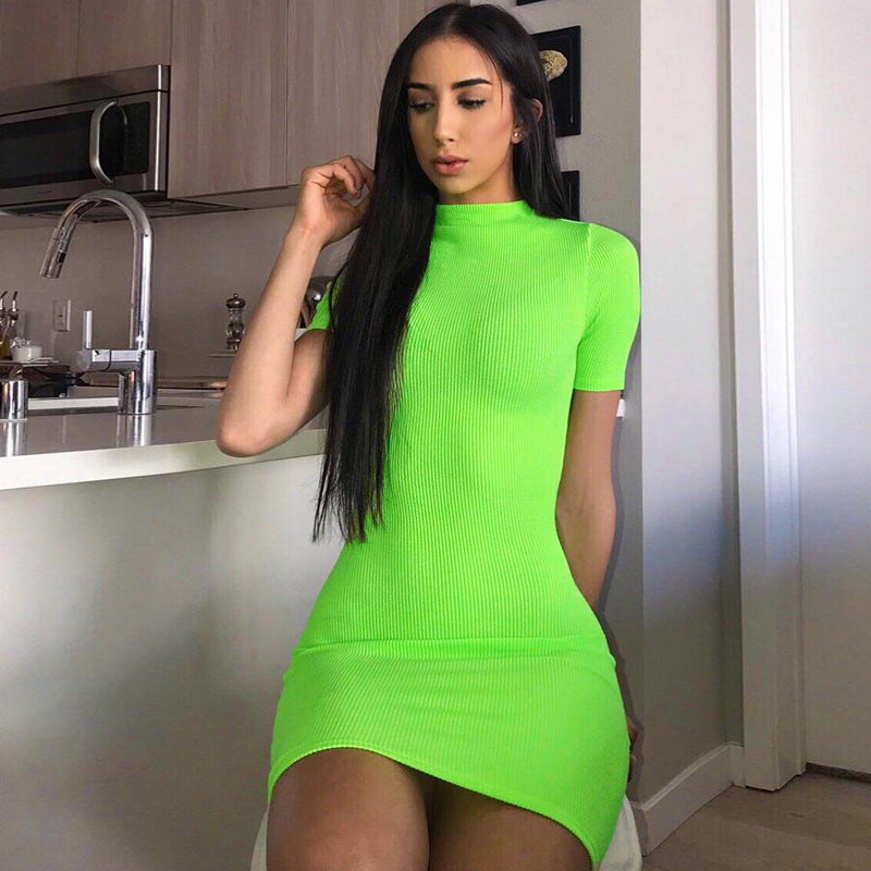 Fluorescent Short Sleeve Jumpsuit