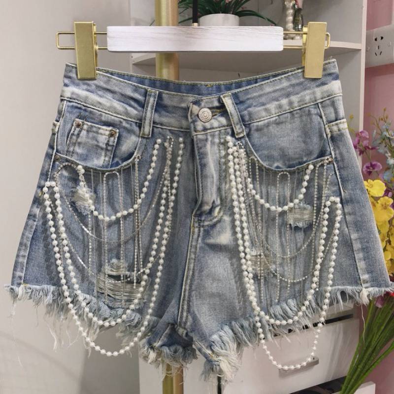 Summer New Women's Industrial Jeans Shorts