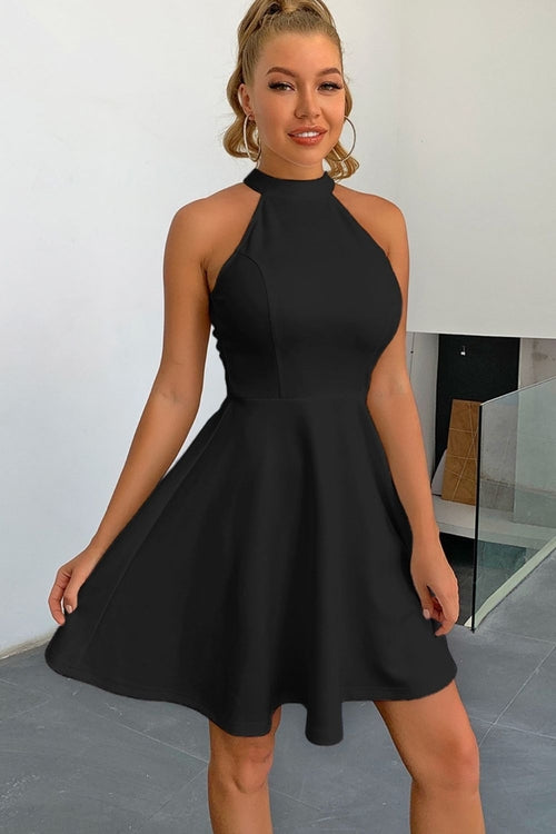 A-Line Sleeveless Mini Dress