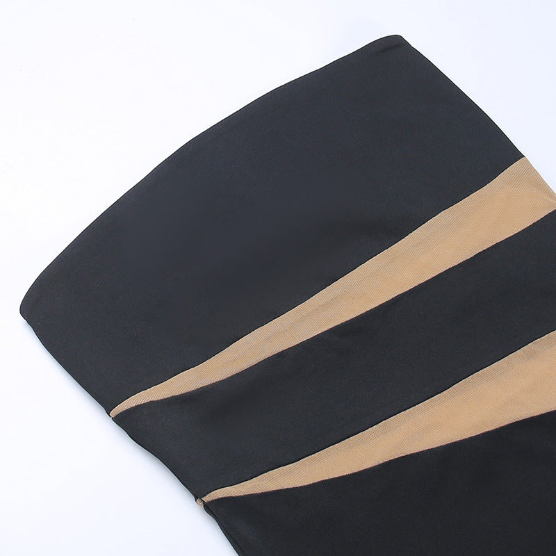 Tube Top Hollow Sheath Slim Dress