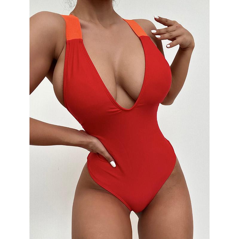 Sexy One Piece Swimsuits Plunging Swimwear