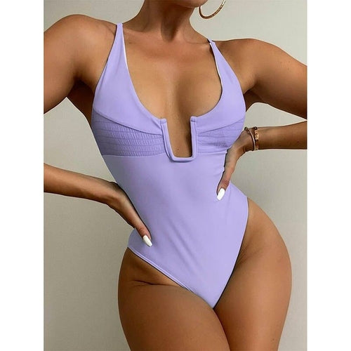 Patchwork Swimsuits One Piece Women's Swimwear