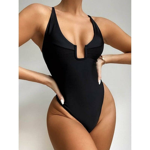 Patchwork Swimsuits One Piece Women's Swimwear