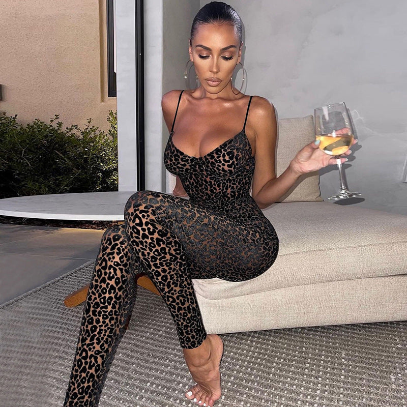 Plush Velvet Bodycon Jumpsuit