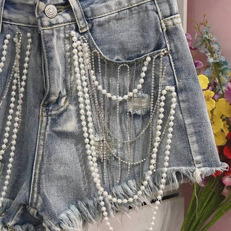 Summer New Women's Industrial Jeans Shorts