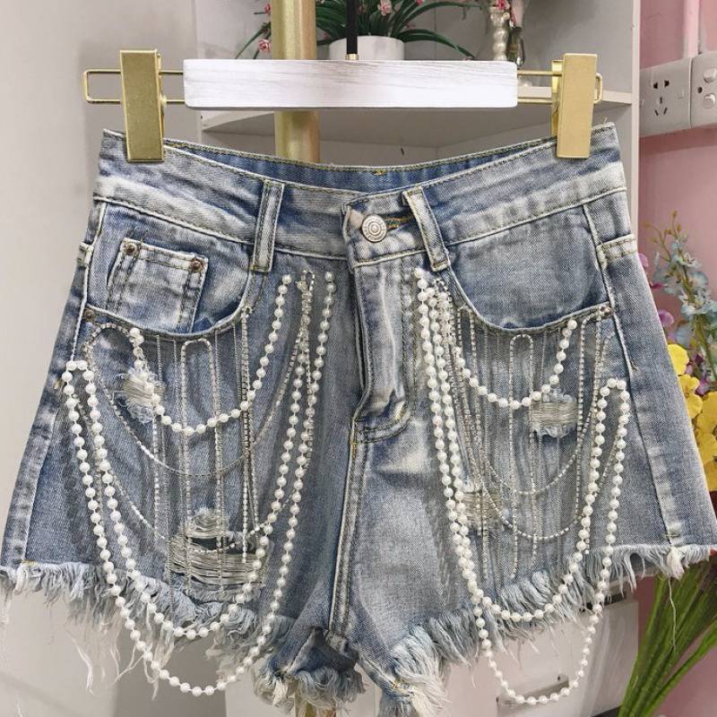 Summer New Women's Industrial Jeans Shorts