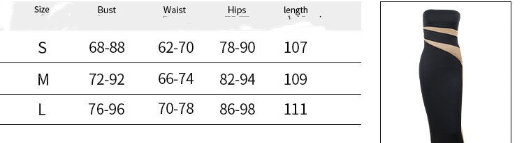 Tube Top Hollow Sheath Slim Dress